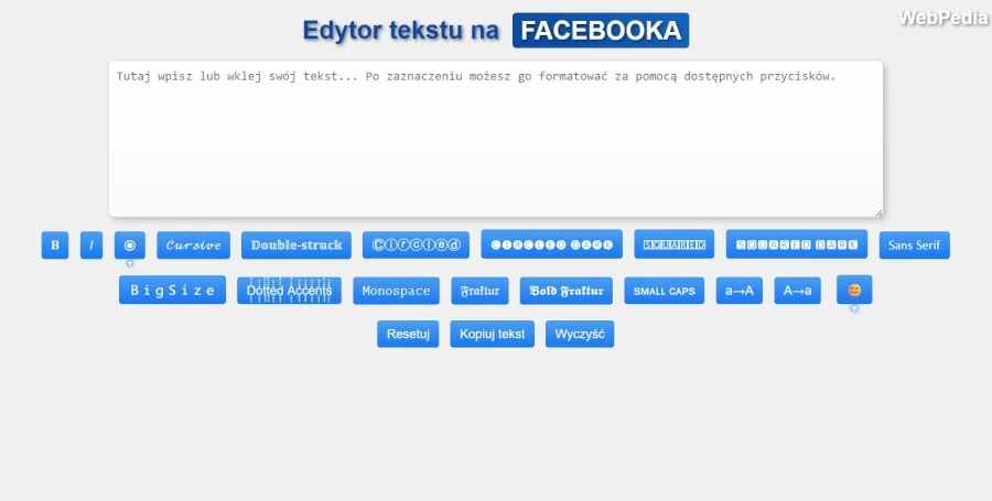 Aplikacja WebPedia