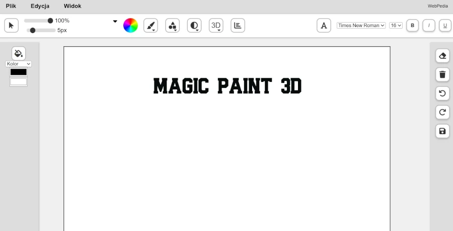 Magic Paint 3D – kostenloses 3D-Zeichnen und Malen (WebGL)